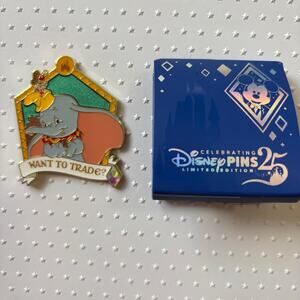 Disney 25 Years of Pin Trading Want to Trade Dumbo Vending Machine LE